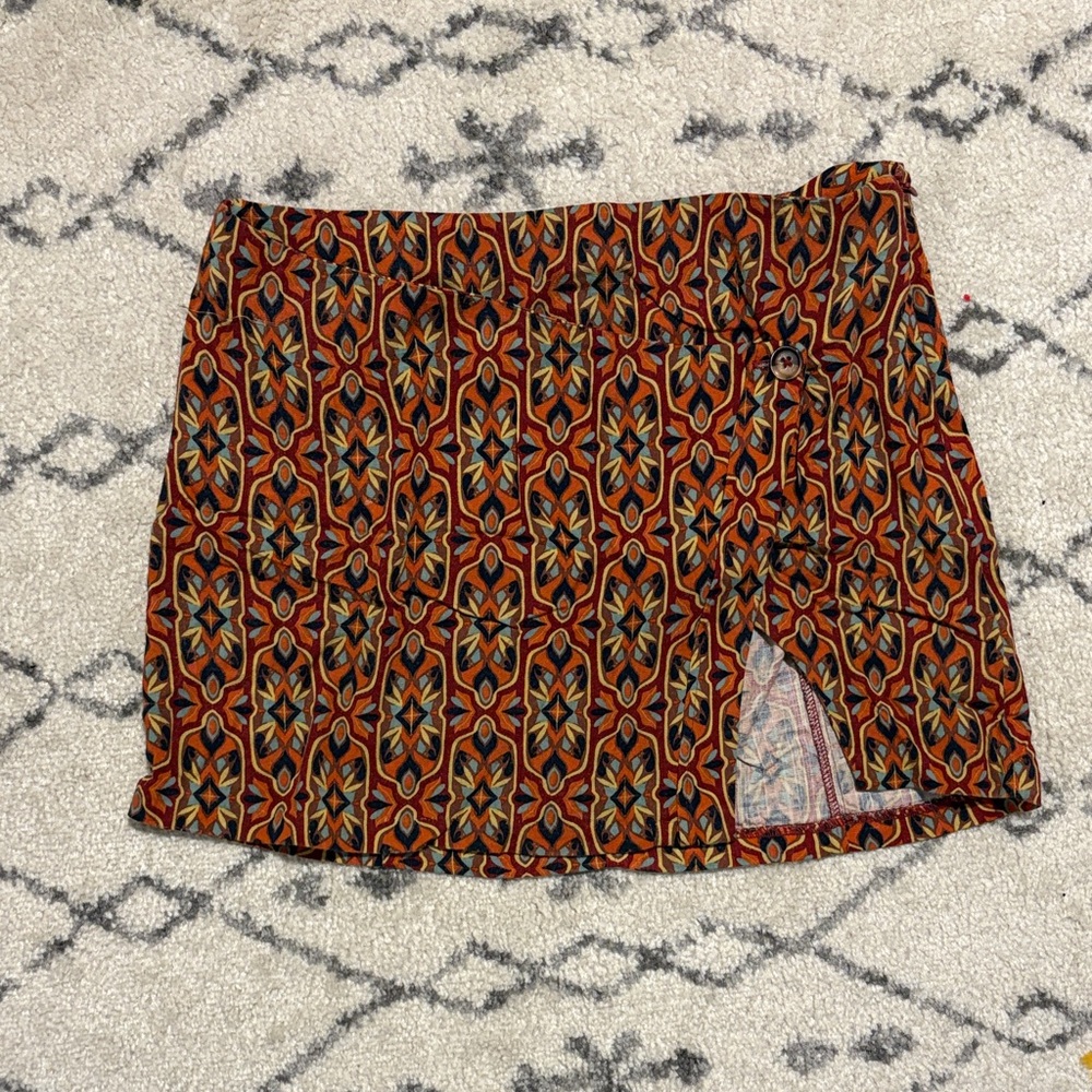 Free People Multicolor Patterned Mini Skirt